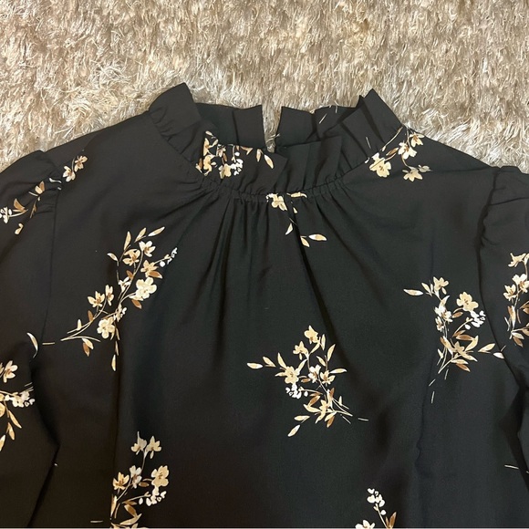 NWT J. Crew Printed Ruffleneck Shift Dress - Picture 3 of 10